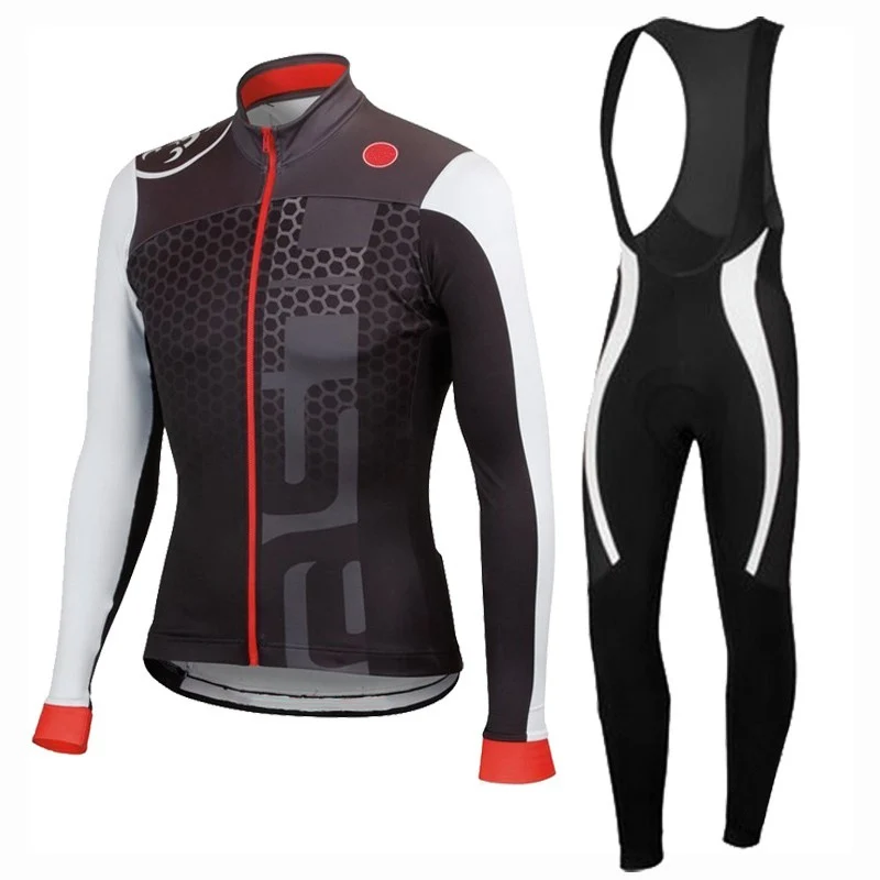 C19 Длинный рукав Велоспорт Джерси Набор мужская одежда go pro roupa de ciclismo 9D maillot ciclismo комплект для велоспорта ropa ciclismo hombre - Цвет: C19