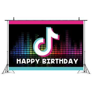

Fashion Tiktok Party Backdrop Baby Shower Kids Birthday Party Decoration Wall Sticker Poster Studio Photography Background Props