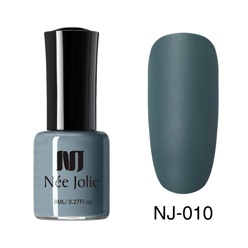 8ml Matte NJ-010 Матовый лак для ногтей NEE JOLIE 65 цветов 8/7. 5/3. 5 мл стойкий лак для ногтей Быстросохнущий лак для ногтей с голографическим эффектом - Цвет: 8ml Matte NJ-010