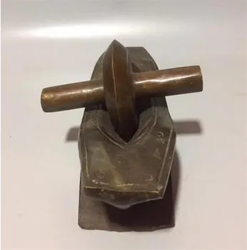 

COPPER STATUE Chinese Pure Copper Carving Old-fashioned Grinder Pot, Ancient Medicine Shop Twist Medical Products