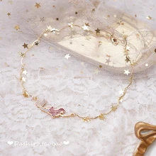 Девушка сердце Фея темперамент морская дочь Русалка Ji волна подвеска в виде звезды шеи браслет женский шарм вечерние ювелирные изделия аксессуары