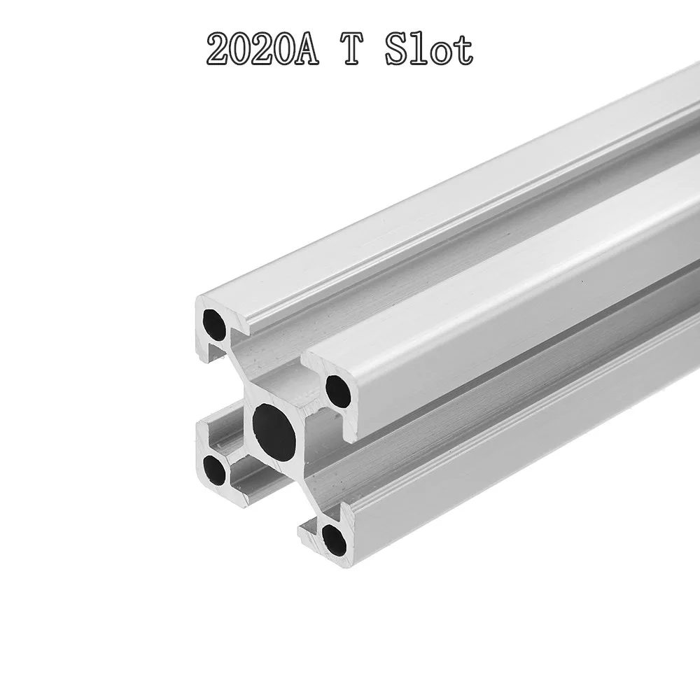 2020 T-Slot Extrusion Aluminum Profiles Frame DIY Black For 3D Printer 500mm 
