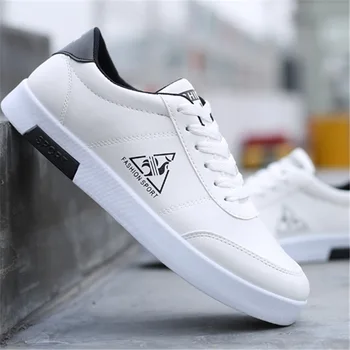 

Fashion Sneakers Men White Casual Shoes Teenager Comfortable Soft Skateboarding Footwear Mens Basic Sport Tenis shoes For Male