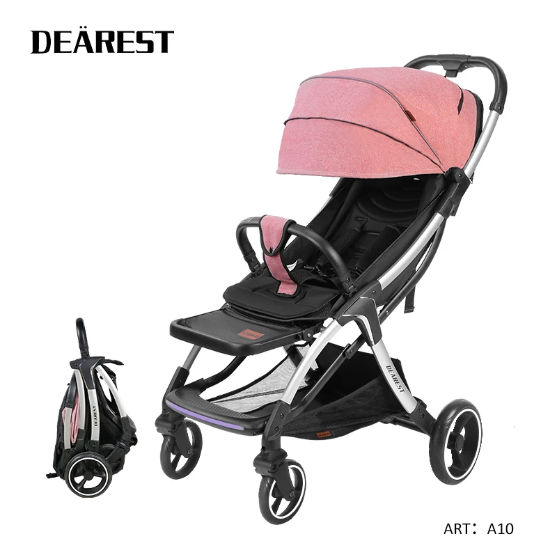 Ginger Dearest A10 светильник, детская коляска, 2 в 1, с 4 большими колесами, быстро складывается в одну руку, EN1888, маленький размер - Цвет: Ginger
