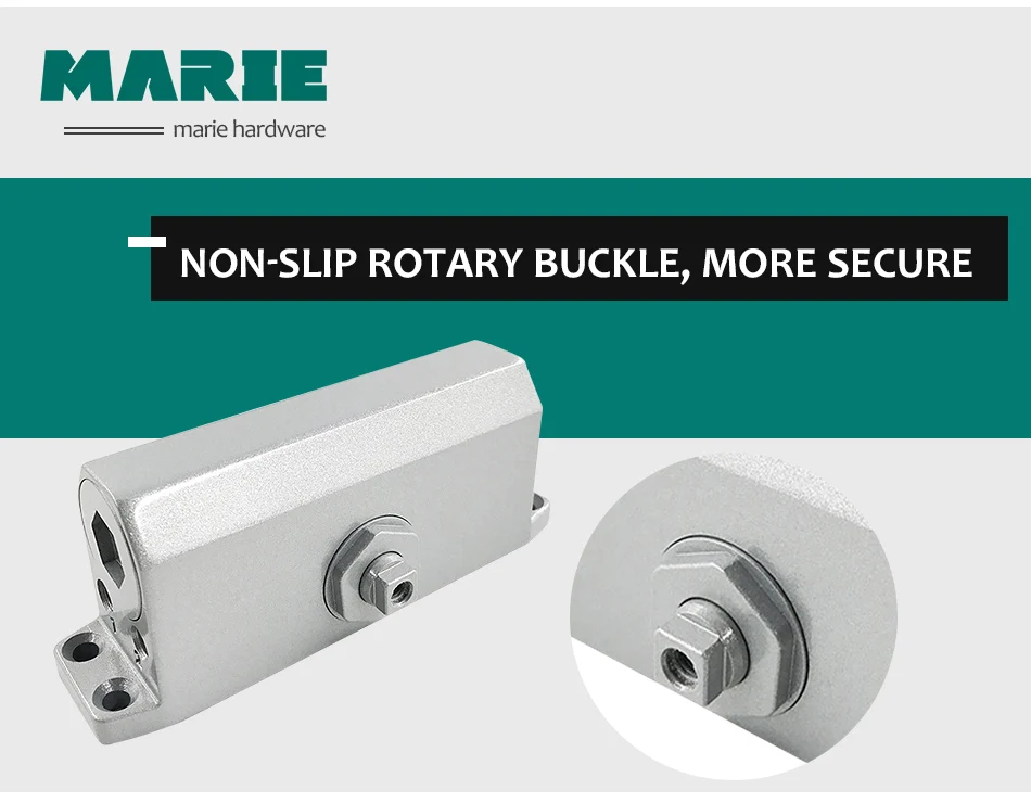 Marie 1102 silver automatic speed adjustable hydraulic buffer simple installation door closer for 25-45kg commercial residential_14