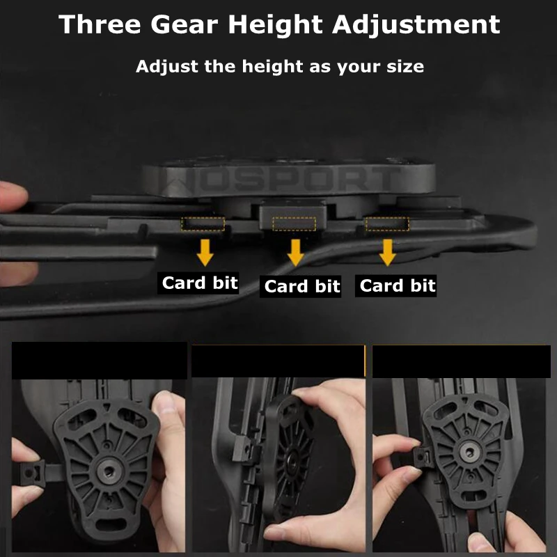 Three Gear Ddjustment Gun Holster Adapter Base Kydex Pistol Belt Waist Holster Platform Quick Release Accessories pistol holster gun holster