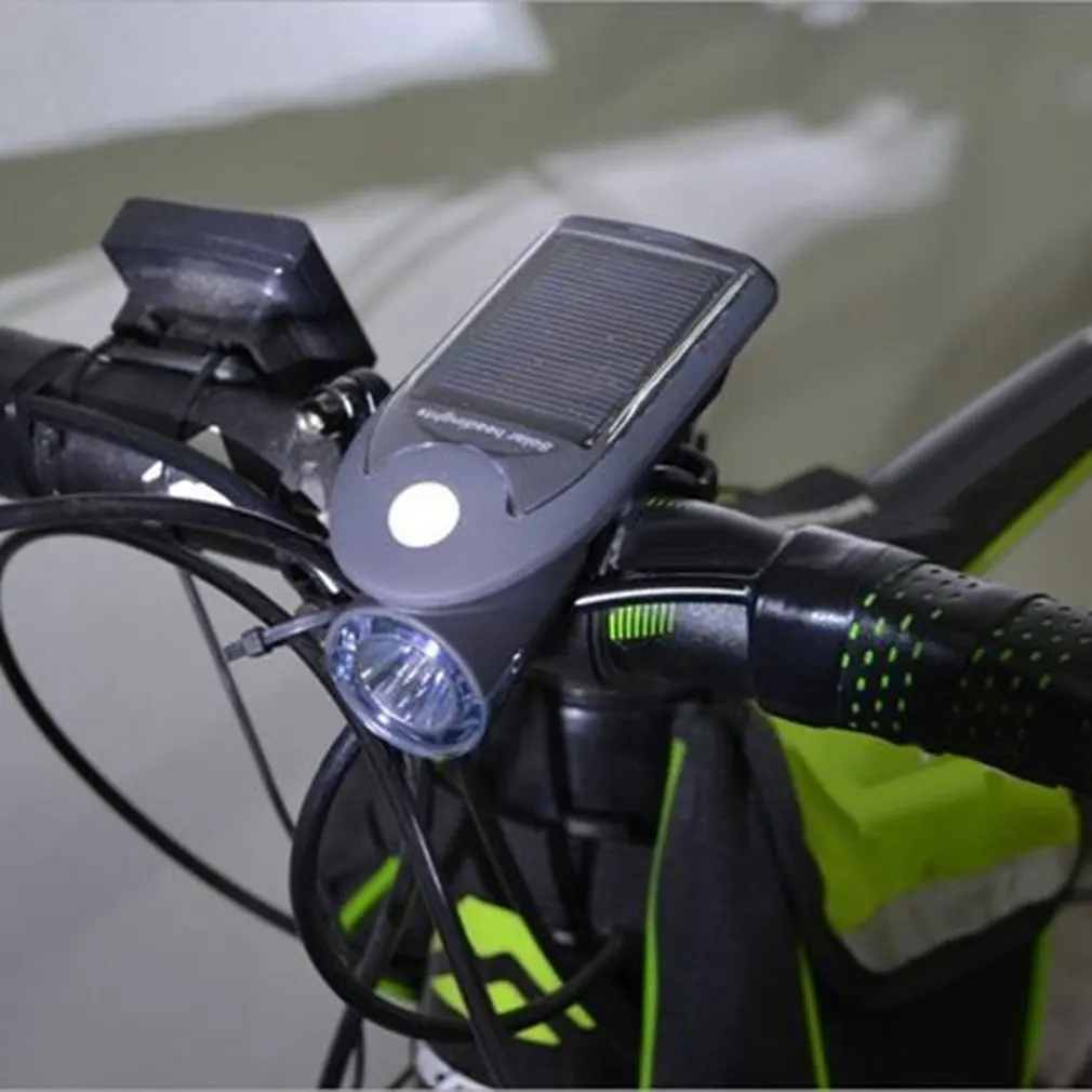 Велосипедные солнечные головной светильник Водонепроницаемый Usb зарядки Предупреждение хвост светильник комплект 360 градусов вращающийся велосипед светильник