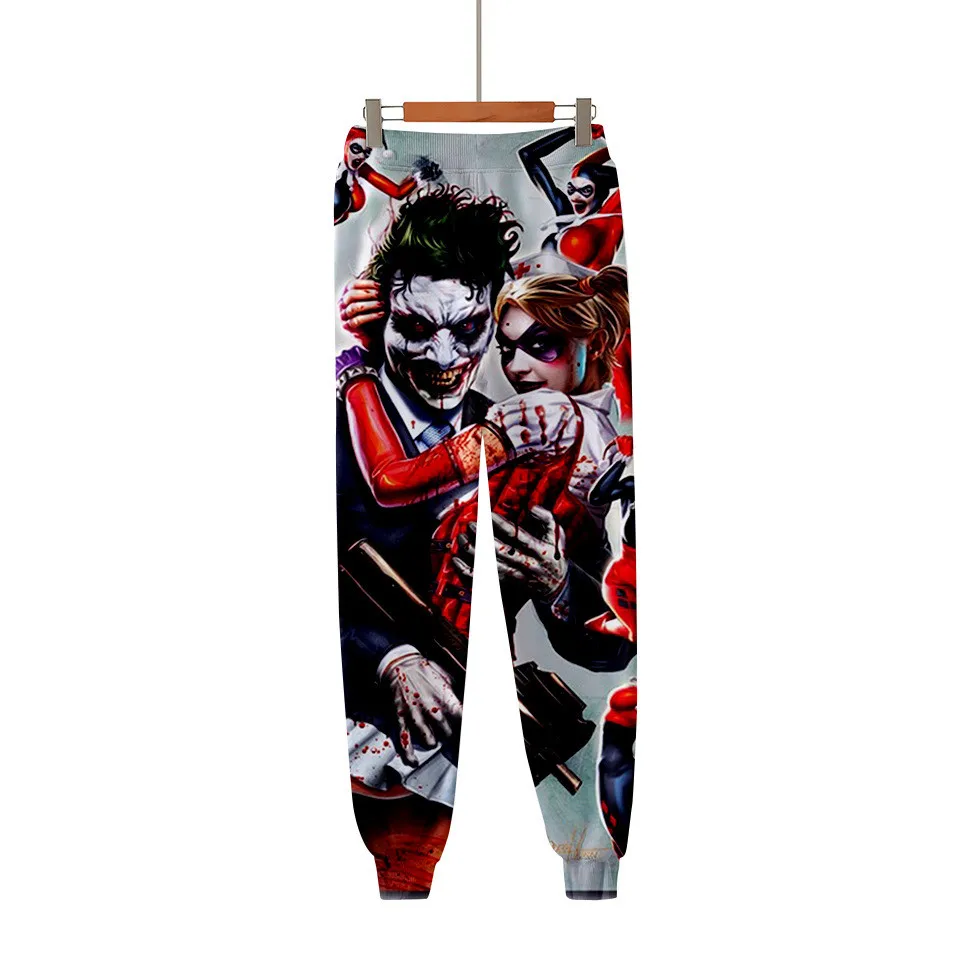 HAHA Joker 3D печатные спортивные штаны на Хэллоуин с принтом сумасшедшей улыбки повседневные штаны для бега теплые спортивные штаны уличная Мужская/Женская Брюки