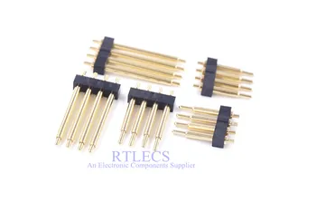 

2pcs Spring Loaded Pogo Pin Connector 4 Pin 2.54 mm Pitch 3.0 to 20.5 mm Height Choose to order Single Through Holes PCB