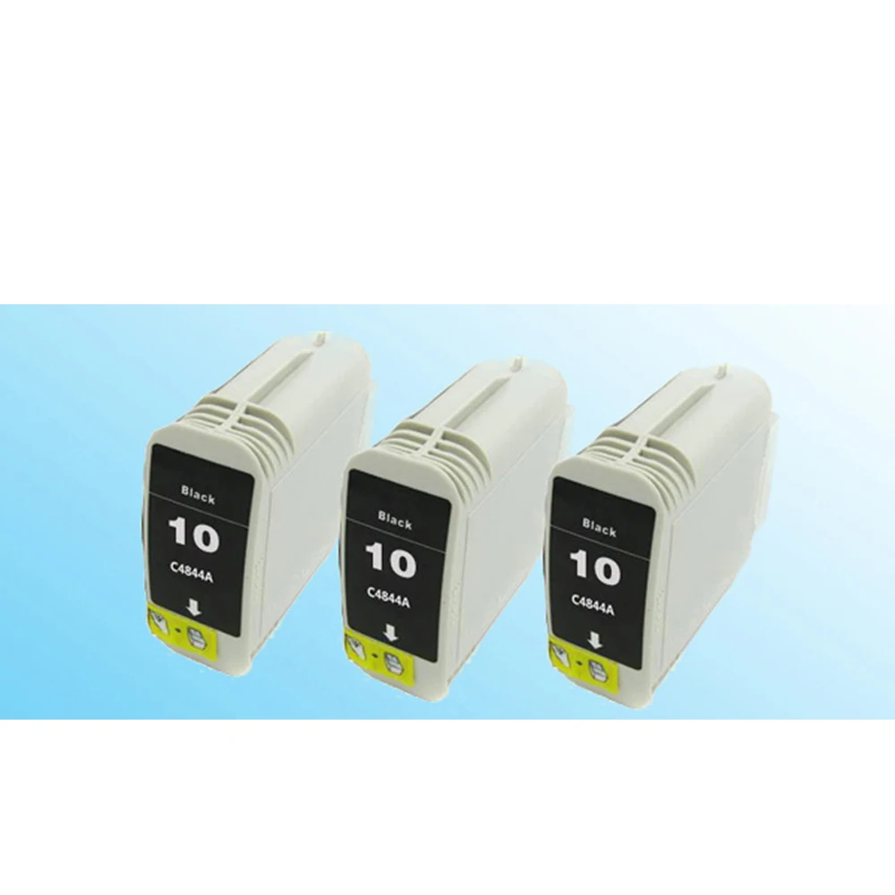 3x Черный Совместимые картриджи для hp10 для 10 Designjet 100 500 800 1200 2600 K850 C4844A
