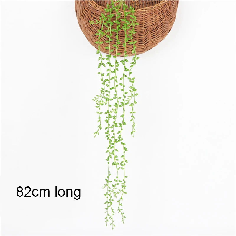 Tanie Sztuczna roślina winorośli ściana wisząca symulacja Rattan liście gałęzie zielona sklep