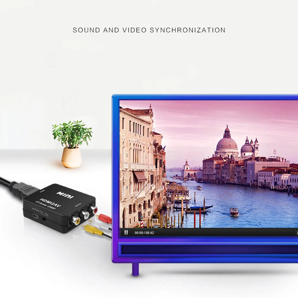HDMI ȣȯ RCA  AV/CVSB L/R  ڽ, 1920*1080 60Hz HDMI2AV  NTSC PAL  AV , HD 1080P