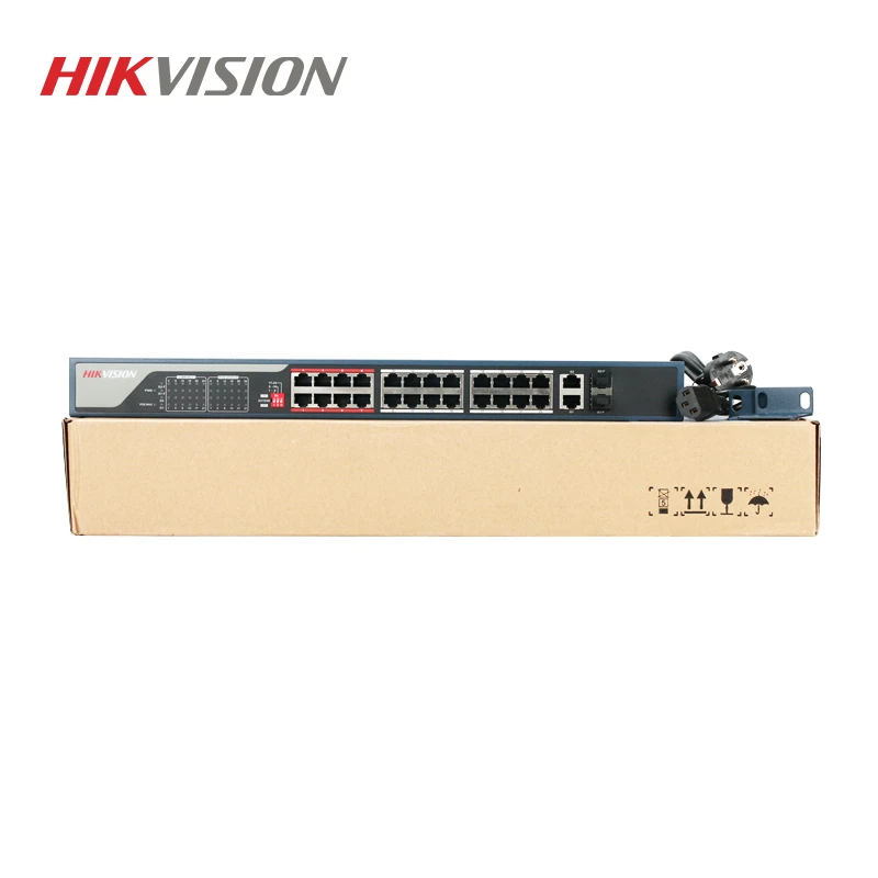 Hikvision DS 3E0326P E PoE коммутатор 24 порта 10/100 Мбит/с порты + 2 Uplink 1000 м для канального