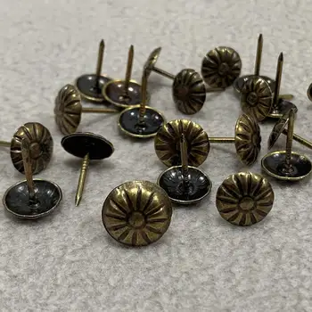 

2000PCS Iron Bronze Antique Brass Upholstery Nail Jewelry Gift Box Sofa Decorative Upholstery Nails For Furniture Tacks Pushpins
