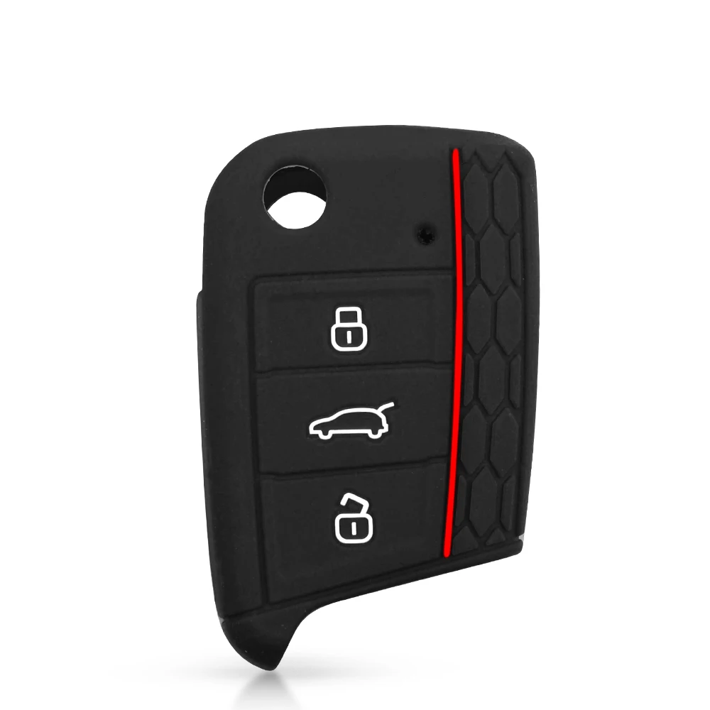 Cover in silicone chiave telecomando per Volkswagen VW Golf 7 Mk7 Skoda Octavia A7 SEAT Leon Ibiza - Hc5a8fc462d42467b88e0ee16c284f74b8