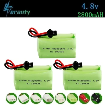 

( T Model ) 4.8v 2800mah NiMH Battery For Rc toys Cars Tanks Robots Boats Guns 4.8v Rechargeable Battery AA Battery Pack 3Pcs