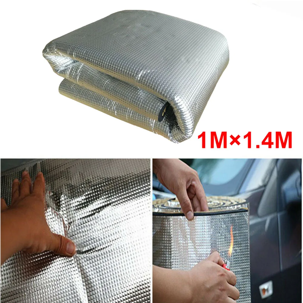 

5MM PE+Aluminum Car Sound Fire Deadener Thermal Heat Insulation Sound-Absorbing Cotton Mat Pad Car Accessories