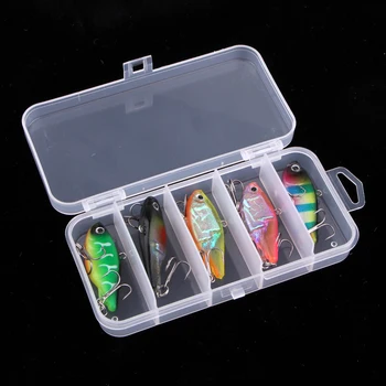 

5 Pcs Fishing Lures Set Topwater Hard Baits Minnow Crankbait Pencil VIB Artificial Swimbait with Box Fishing Accessories