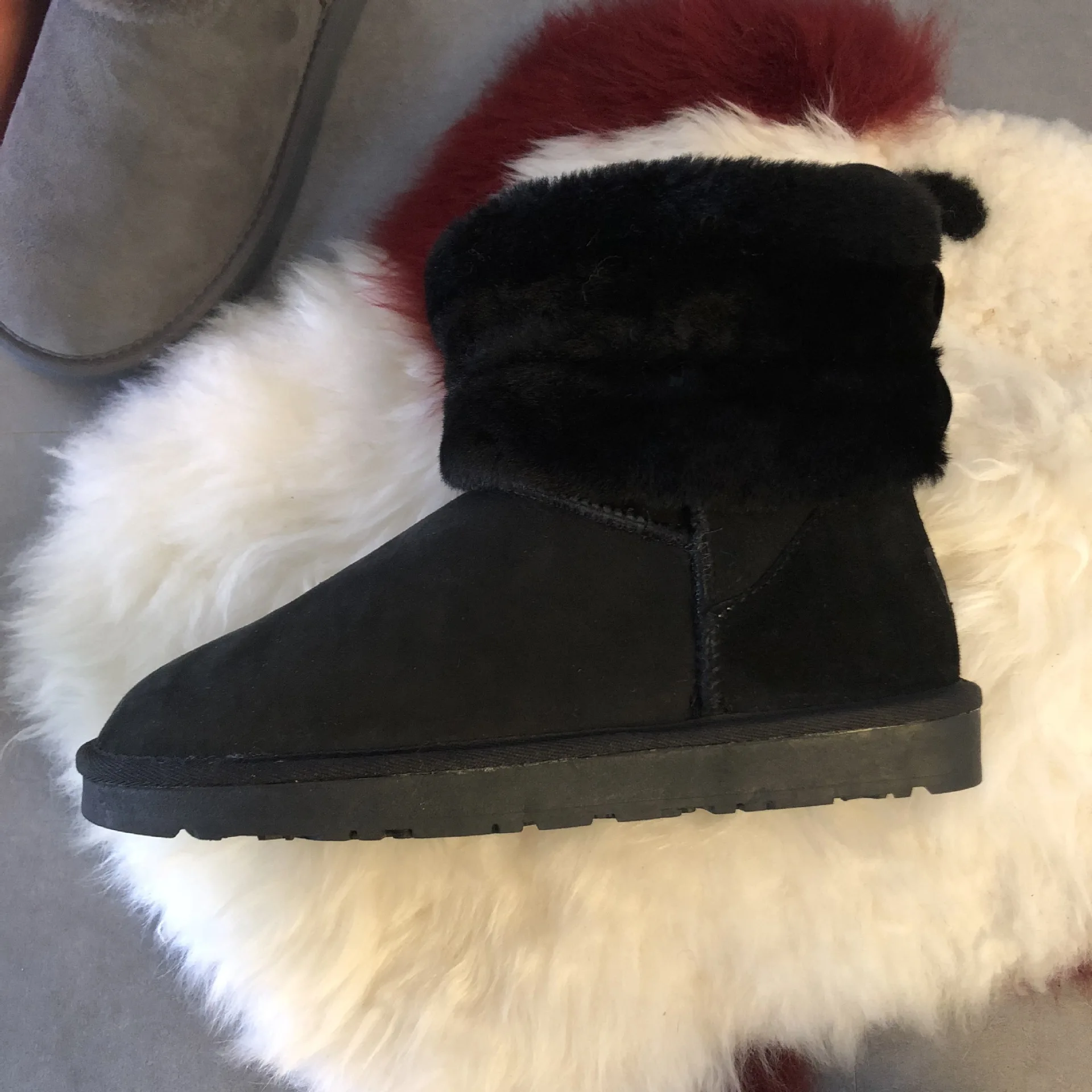 Ceny Gorący nowy australijski damski styl śniegowe buty kaszmirowa kurtka zimowe ciepłe odkryte buty narciarskie marki Ivg kobieta rozmiar US3 12