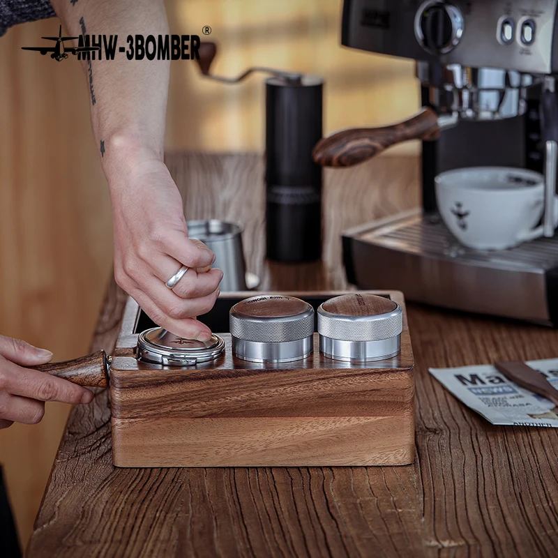 Coffee Filter Tamper Holder Walnut Espresso Tamper Mat Stand Wood Cafe Tools  Knock Box Slag Box Coffee Accessories For Barista - Coffeware Sets -  AliExpress