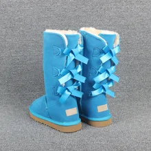 Bota de neve feminina, couro quente, calçado feminino, botas altas, pelúcia engrossada, plataforma de inverno