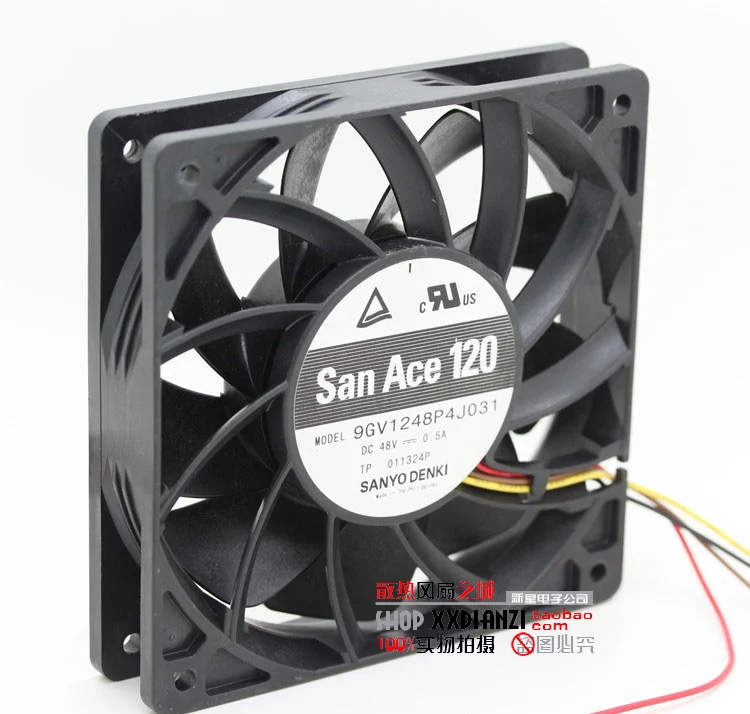 

New 9GV1248P4J031 12025 48V 0.5A 12cm fan