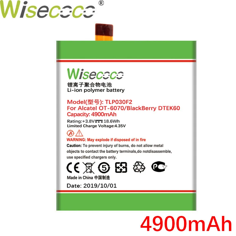 Wisecoco TLP030F2 2 шт 4900 мАч Батарея для BlackBerry DTEK60 чехол для Alcatel One Touch Idol 4S OT-6070 OT-6070K OT-6070O OT-6070Y