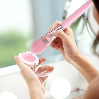 

Cosmetic Flat Contour Brush Face Blend Makeup Foundation Cosmetic Powder Brush Lightweight Cosmetic Space-saving Kit