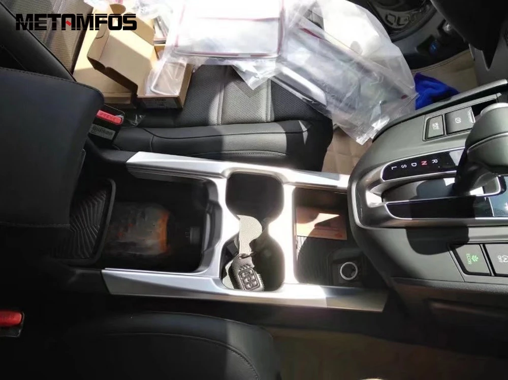 Для Honda CRV держатель стакана из углеродного волокна для бутылки воды Decoraiton рамка Крышка отделка интерьера аксессуары для автомобиля Стайлинг