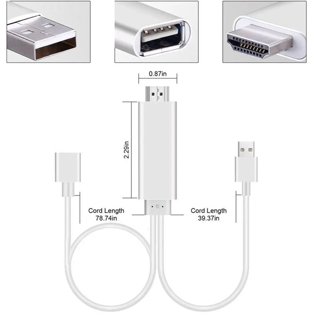 Горячая MHL Micro USB к HDMI HD 1080P ТВ кабель адаптер для Android samsung телефон планшет Galaxy S8 S7 для iPhone 8 7 6