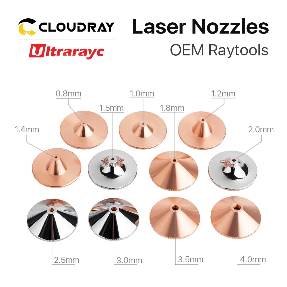 Ultrarayc Laser Nozzle for Raytools Single Double Chrome Plated Layers D32 Caliber 0.8mm-4.0mm