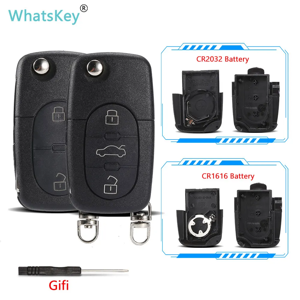 WhatsKey Замена для Audi TT A2 A3 A4 A6 A8 HU66 Blade 2/3 Кнопка откидной дистанционный
