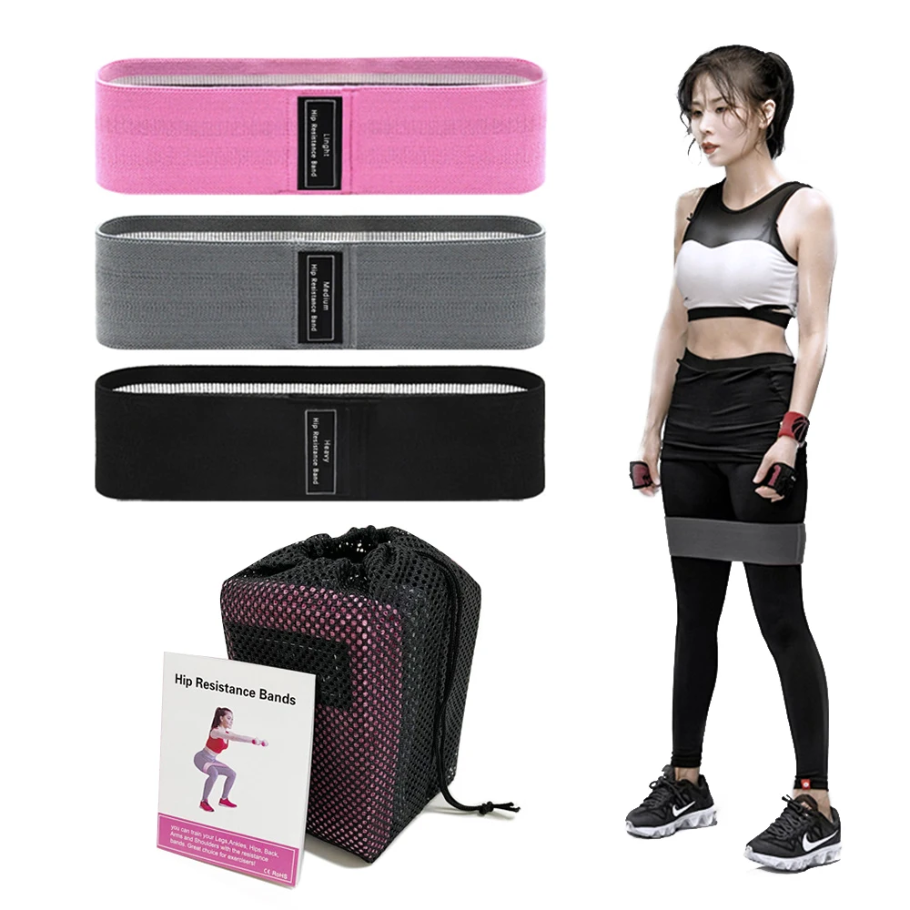 

Unisex Expander Resistance Band 3PCS/Lot Durable Booty Band Workout for Buttocks Equipments gum elastic Non-slip Design