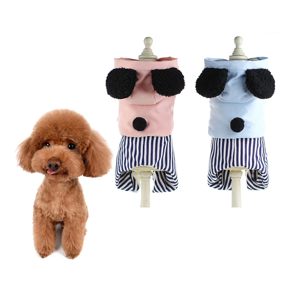 Осень-зима Pet Одежда флисовая куртка с капюшоном для детей 4 брюки с широкими штанинами Теплый Собака пальто одежда с принтом в виде собак для маленьких собак средних и больших размеров, Размеры кота собаки домашних животных 5