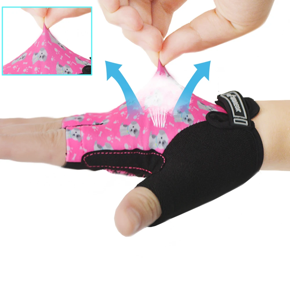 Kids Cycling Gloves BIKINGMOREOK Balance Bike Gloves Gel Pad Bicycle Gloves Half Finger Monkey Bar for Boy Girls 3-10 Age