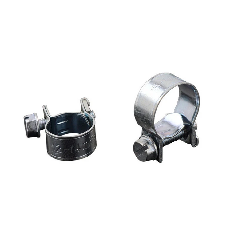 Car Fuel Hose Clips Hoses Clamps Set Mini Carbon Steel Air Hose Clamp Diesel Petrol Pipe Clips Auto Parts 10PCS/Set hose clamps spring clip clamps spring clamps