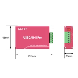 Adaptateur Usbcan Pro 2 canaux Canbus Usb, analyseur, boîte usb can, prise en charge de l'interface Dbc Canopen 6 