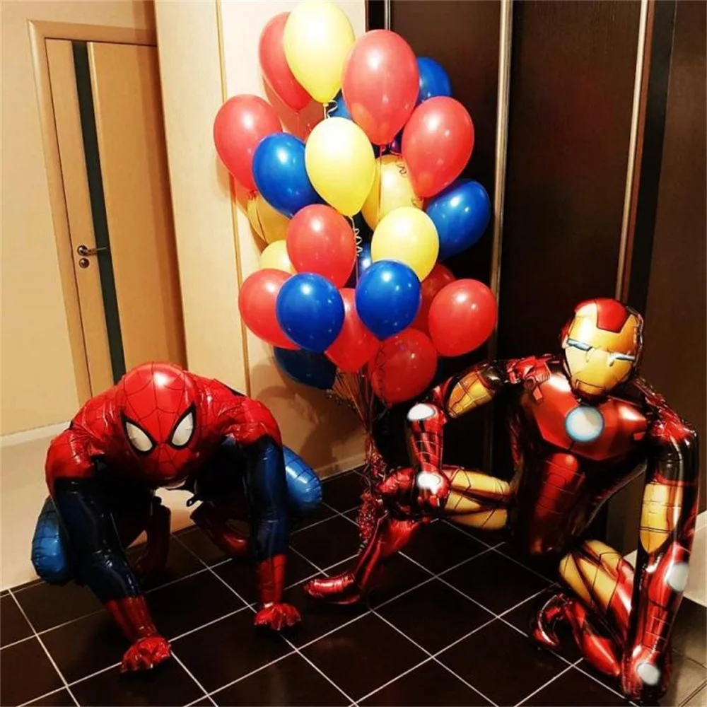 Huge Super Hero Balloons Spider Man Batman And Iron Man Home Garden Party Supplies