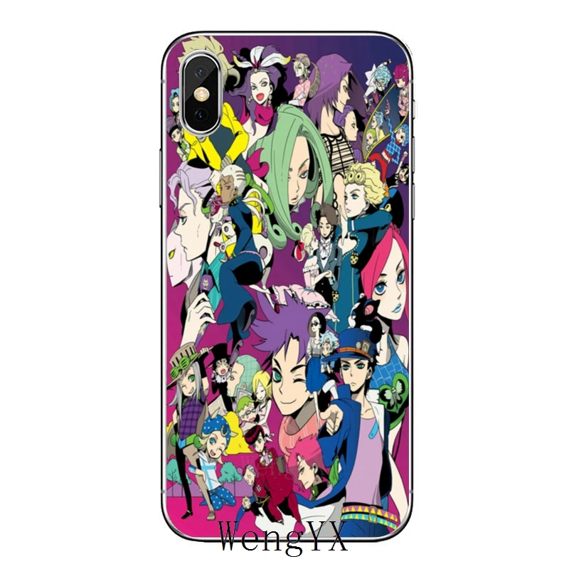 JoJo невероятное приключение для iPhone 11 pro XR X XS Max 8 7 6s plus SE 5S 5c iPod Touch 5 6 прозрачный чехол - Цвет: Adventure-A-02