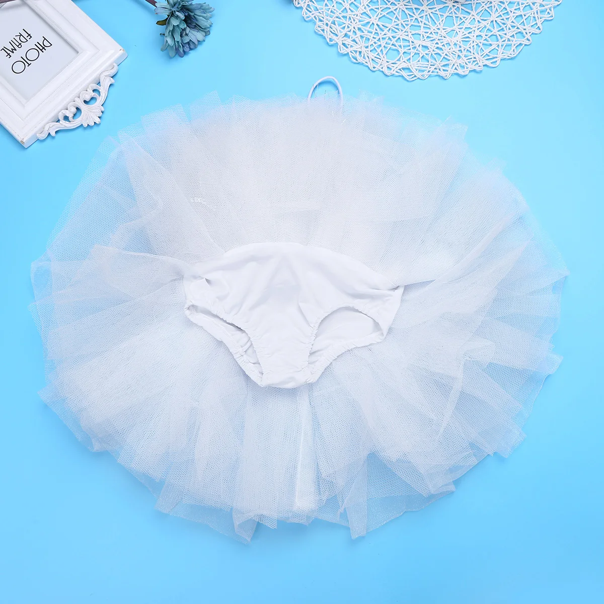Kids Girls Swan Lake Ballerina Stage Performance Costume Ballet Dance Tutu Leotard with Arm Sleeves Hairpin Princess Dress Sets