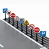 MOC City Traffic Parts 2x2 Road Sign Printed Tile 15210 30258 892 Compatible Street View Signpost Bulk Accessory Building Blocks 1