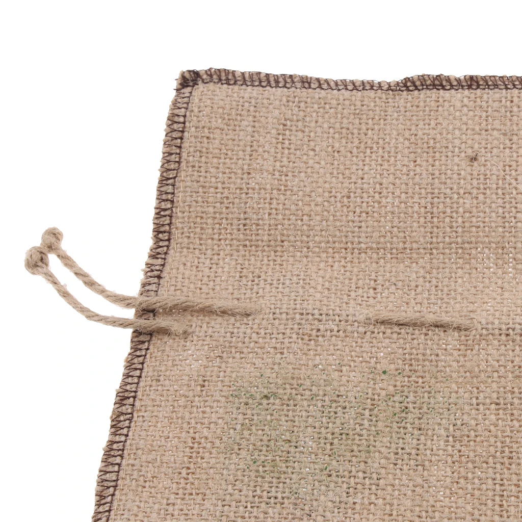 12.6x7.5 inch Large Burlap Bags with Drawstring Burlap Coffee Bean Bags Potato Race Bags 1 Lbs Linen Storage Jute Bag Hevy Duty