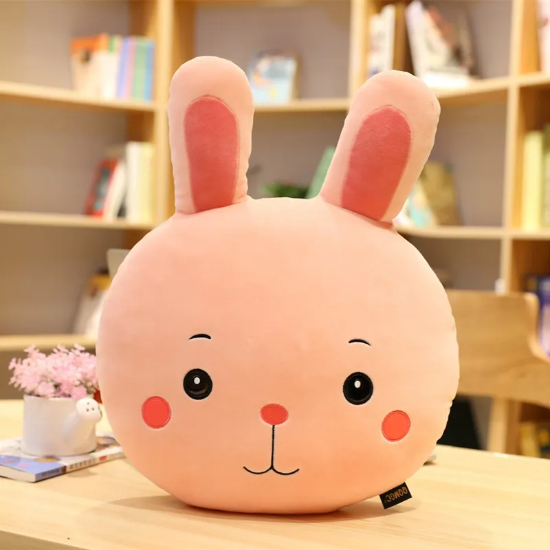 rabbit 35 см милый динозавр кролик обезьяна Лев плюшевая круглая подушка мягкие игрушки мягкие милые животные куклы для детей подарки на день рождения - Цвет: rabbit