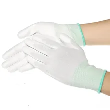 1pair Antistatic Gloves Electronic Gloves Anti-static Dust-free Thin Section Knitted Gloves Wear Protective Protective Gloves