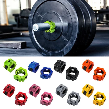 

2pcs Barbell Clamps Body Building Dumbbell Clip Weight Lifting Spinlock Barbell Collar Weight lifting Bar Gym Dumbbell