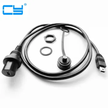 

Mini USB 2.0 Panel Mount Connector IP67 Waterproof Cable 100cm Mini-USB 5pin Male to Female Extension cord cables Water Proof