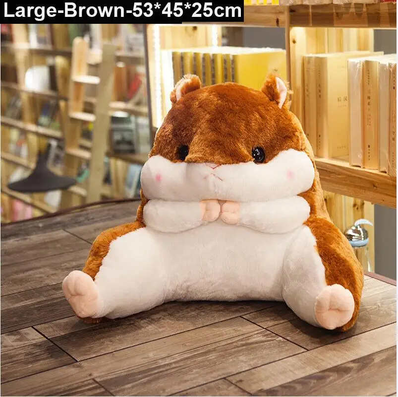 Brown L-53X45X25cm Home Decor Cartoon Cushion Hand Warmer Throws on Sofa Bed Office Travel Cushion Blankets Birthday Gifts Cute Hold Pillow Blanket - Цвет: Brown L-53X45X25cm
