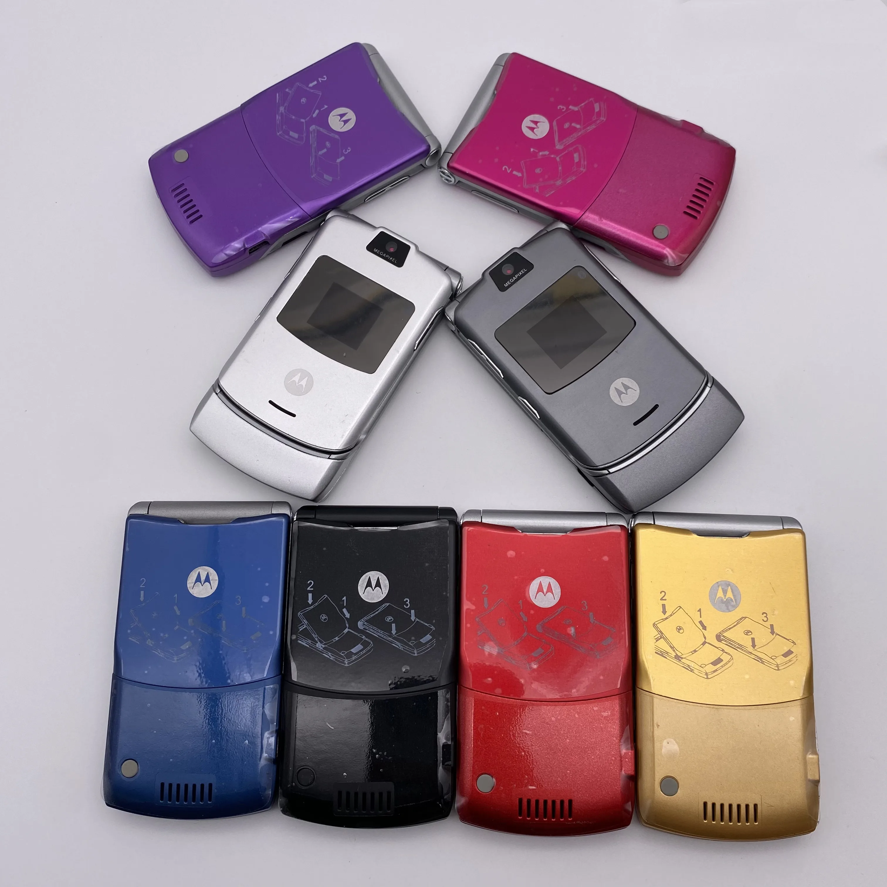 Motorola RAZR V3 Flip Mobile Phone Unlocked Camera Cellphone 2G GSM  Bluetooth