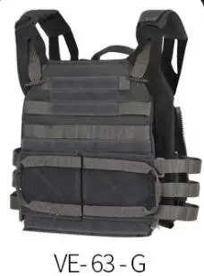 Grey 1000D нейлон Пейнтбол молния Molle прыжок плиты Перевозчик боевой JPC 2,0 жилет - Цвет: Grey