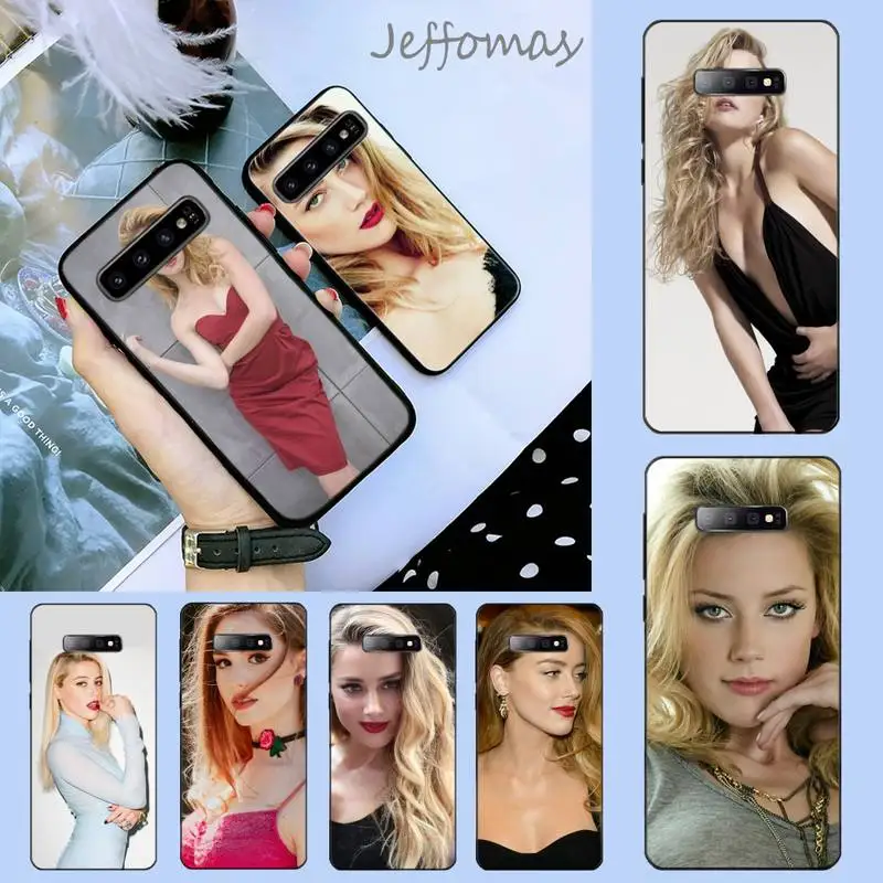 

Sexy Amber Heard Celebrity Pretty Phone Case For Samsung Galaxy S8 S9 S10 Plus S10E Note 3 4 5 6 7 8 9 10 Pro Lite cover